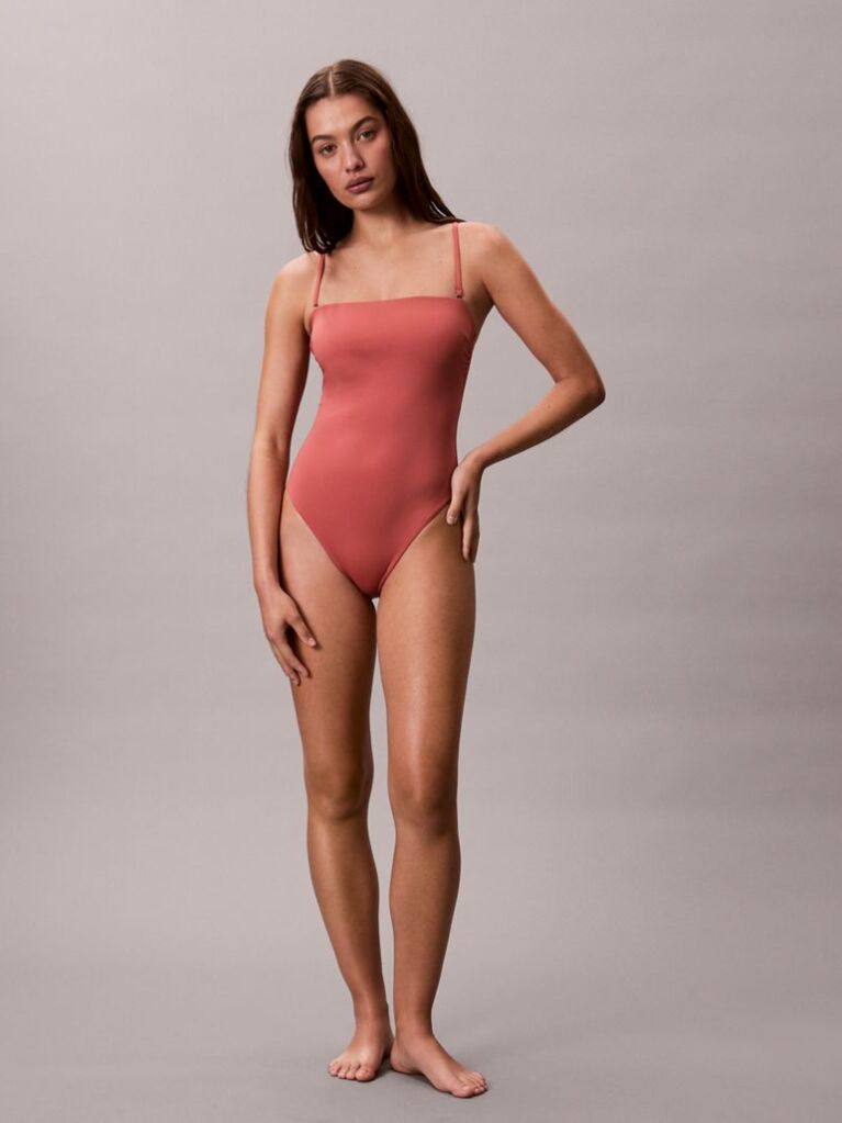 Rosu Costum De Baie Bandeau - CK Essentials  Femei