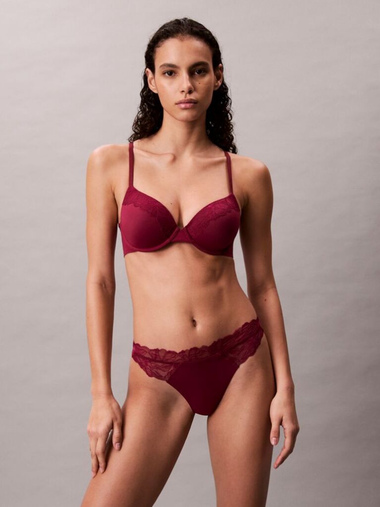 Pink Lightly Lined Full Coverage Bra - Perfectly Fit Lace  Women