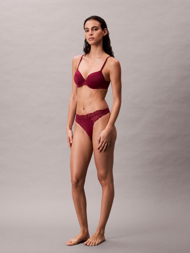 Pink Lightly Lined Full Coverage Bra - Perfectly Fit Lace  Women