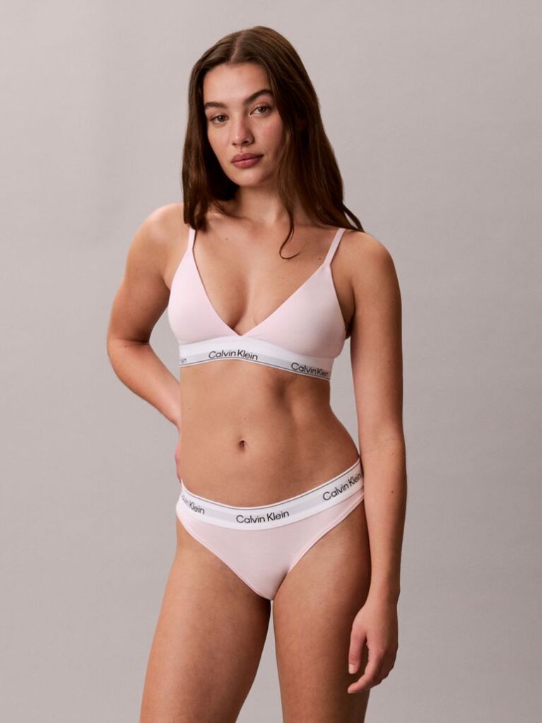 Roz Sutien Bralette Triunghi Usor Captusit - Icon Cotton Modal  Femei
