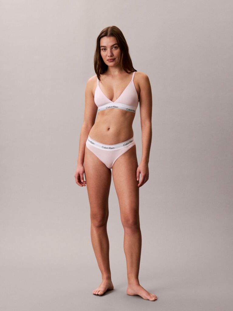 Roz Sutien Bralette Triunghi Usor Captusit - Icon Cotton Modal  Femei