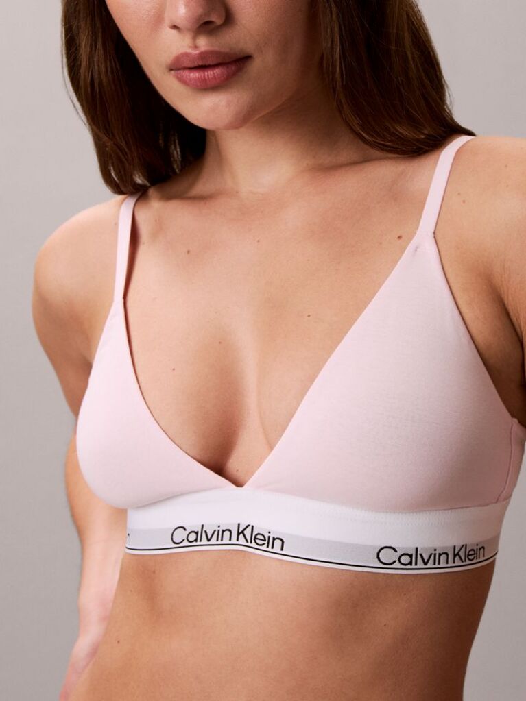 Roz Sutien Bralette Triunghi Usor Captusit - Icon Cotton Modal  Femei