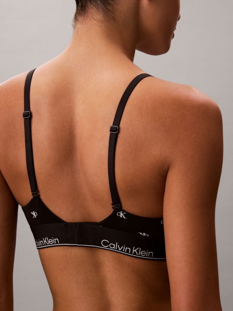 Negru Sutien Bralette Triunghi Usor Captusit - Icon Cotton Modal  Femei