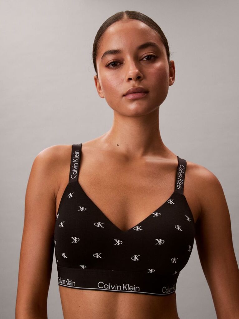 Negru Sutien Bralette Usor Captusit - Icon Cotton Modal  Femei