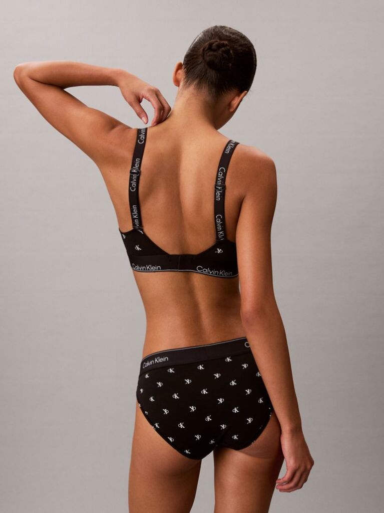 Negru Sutien Bralette Usor Captusit - Icon Cotton Modal  Femei