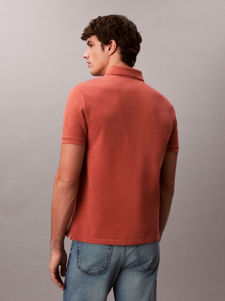 Brown Cotton Piqué Polo Shirt  Men