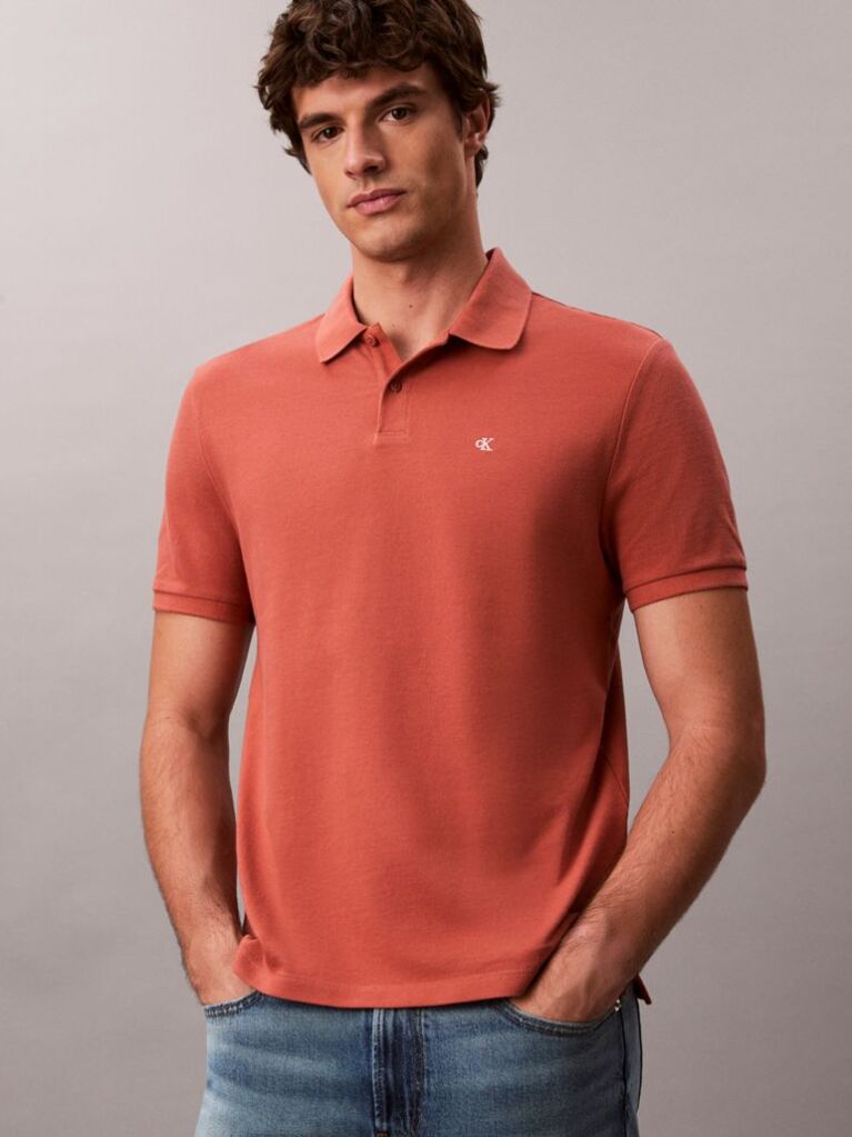 Brown Cotton Piqué Polo Shirt  Men