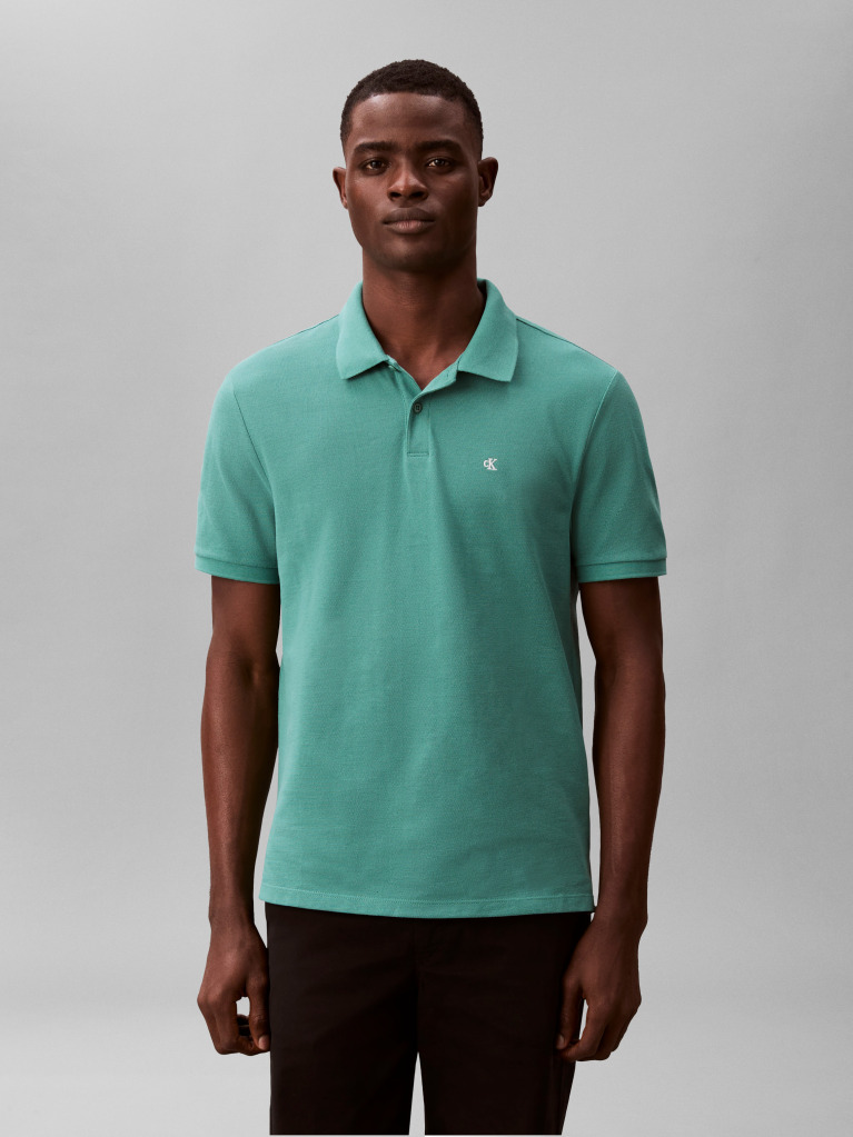Green Cotton Piqué Polo Shirt  Men