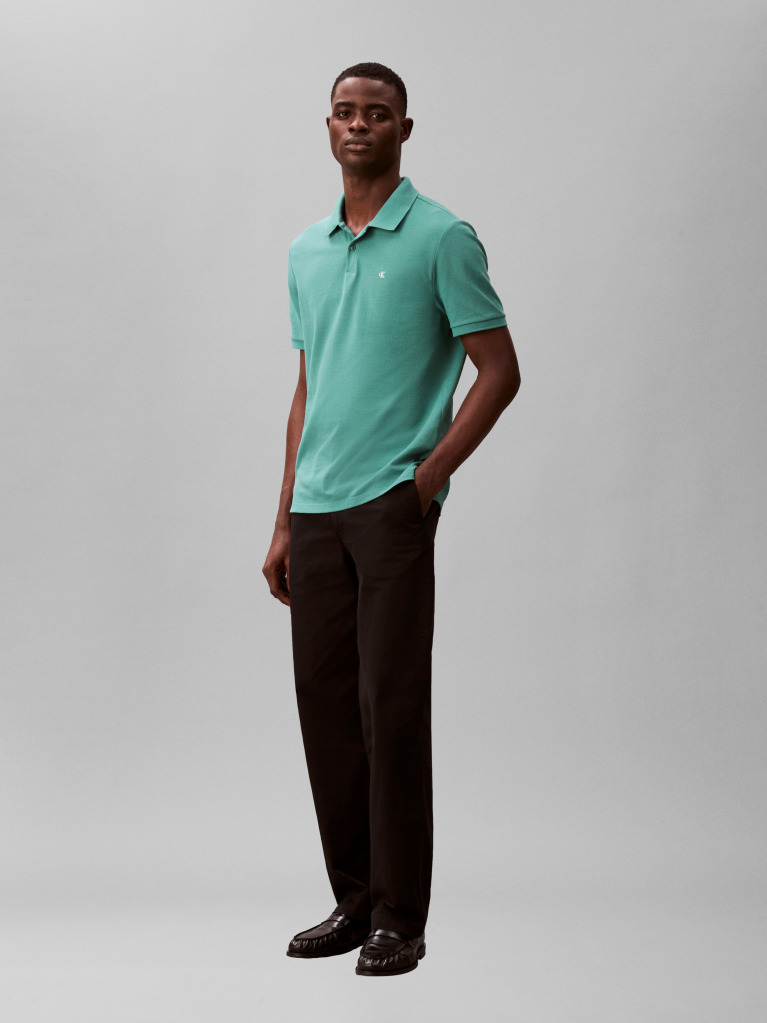 Green Cotton Piqué Polo Shirt  Men