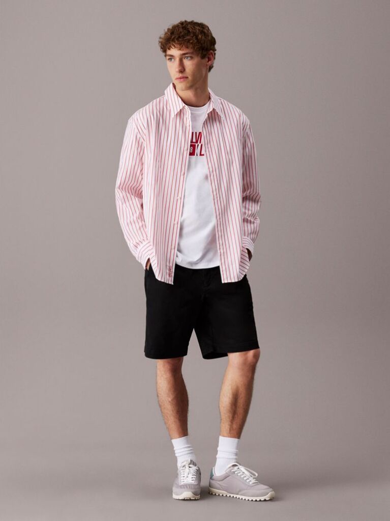 Black Soft Twill Chino Shorts  Men