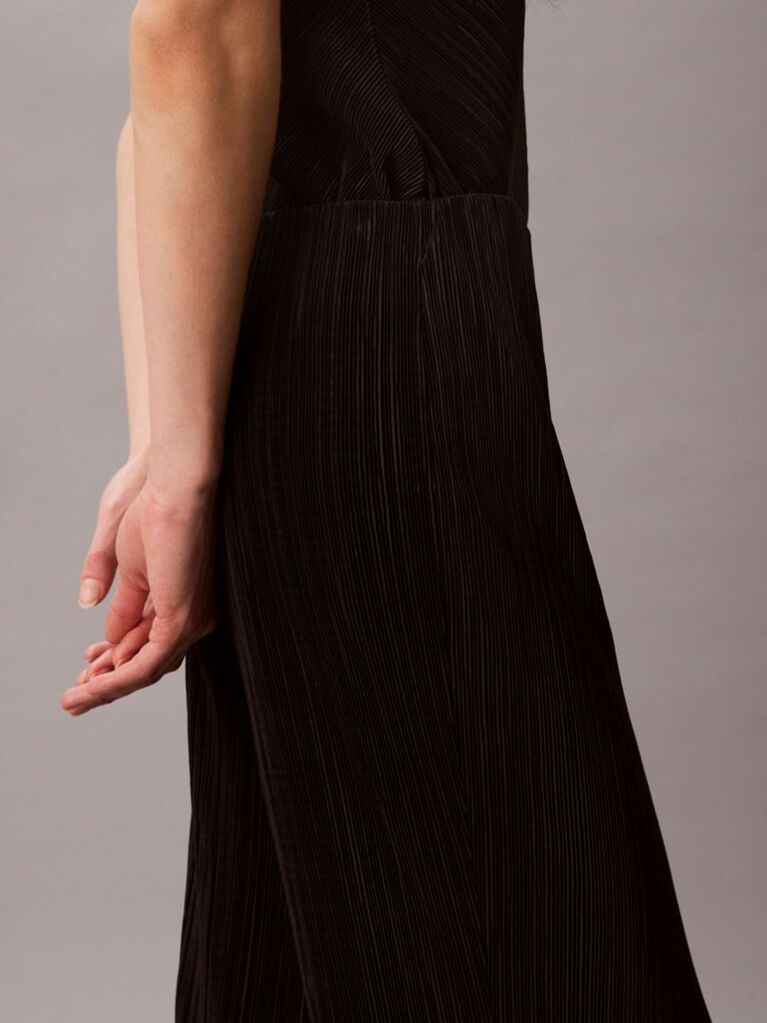 Black Plisse Pull-On Lounge Trousers  Women