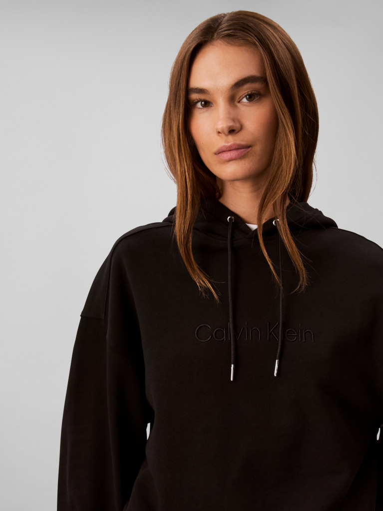 Black Terry Cotton Sweatshirt  Women