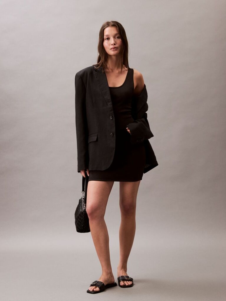 Black Cross Back Mini Dress  Women