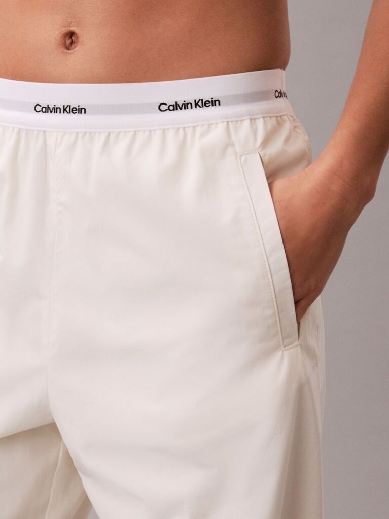 White Cotton Relaxed Pants  Women