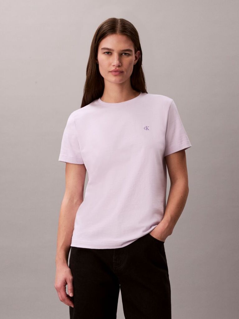 Mov Tricou Cu Monograma  Femei