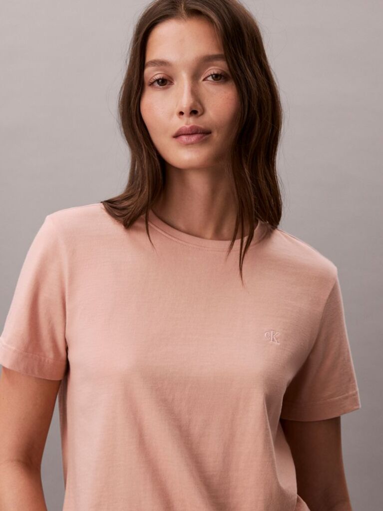 Portocaliu Tricou Cu Monograma  Femei