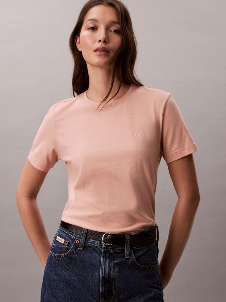 Portocaliu Tricou Cu Monograma  Femei