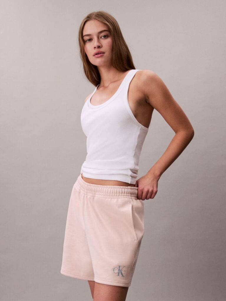 Portocaliu Pantaloni Scurti Jogger Din Bumbac Terry  Femei