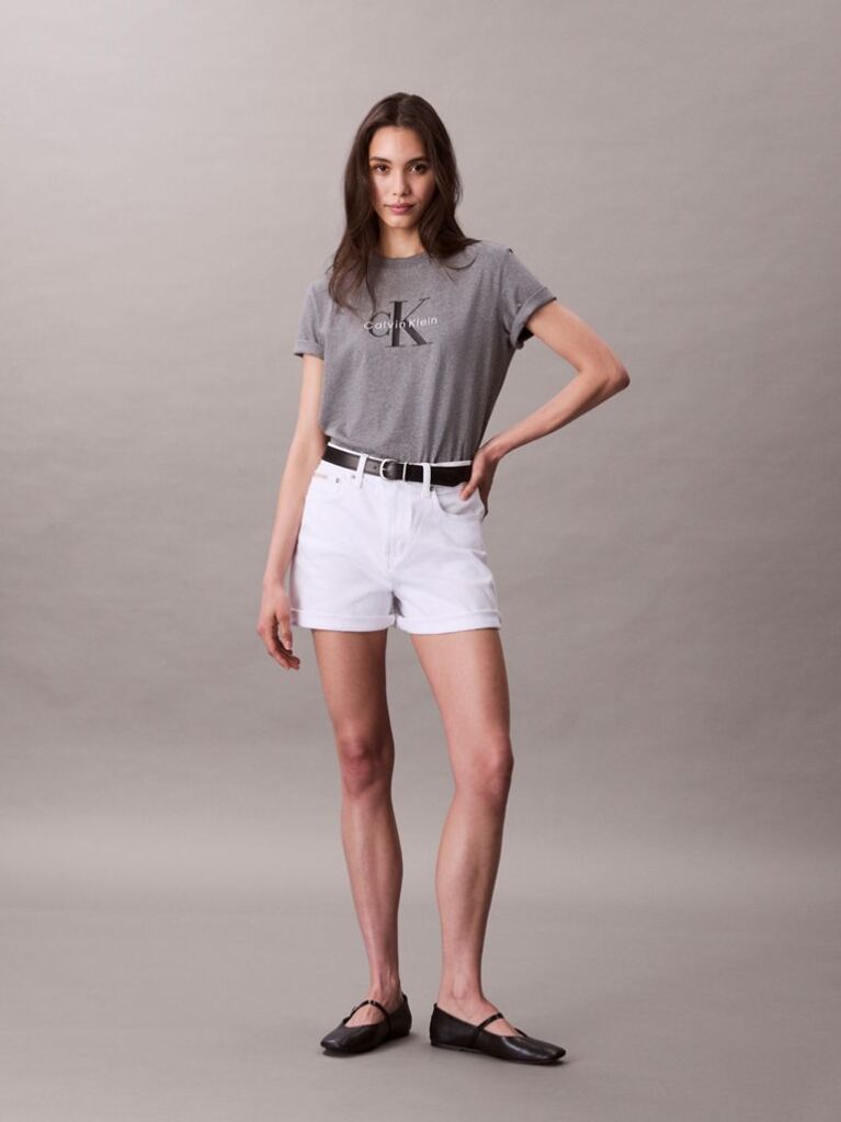 Gri Tricou Cu Logo Monograma  Femei