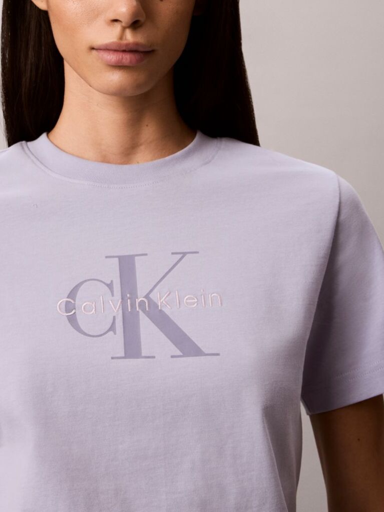 Mov Tricou Cu Logo Monograma  Femei