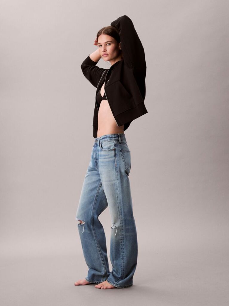 Denim Blugi Drepti Stil Anii 90  Femei
