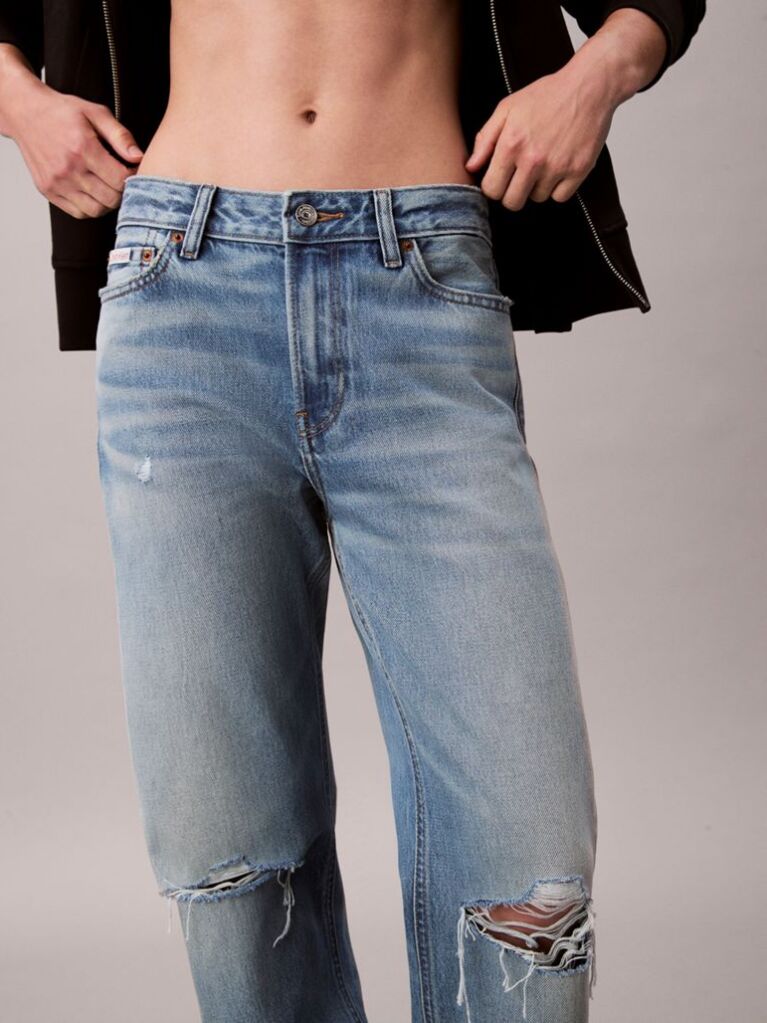 Denim Blugi Drepti Stil Anii 90  Femei