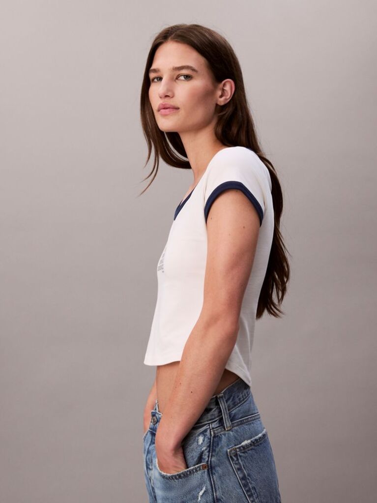 White Short Sleeve T-Shirt  Women