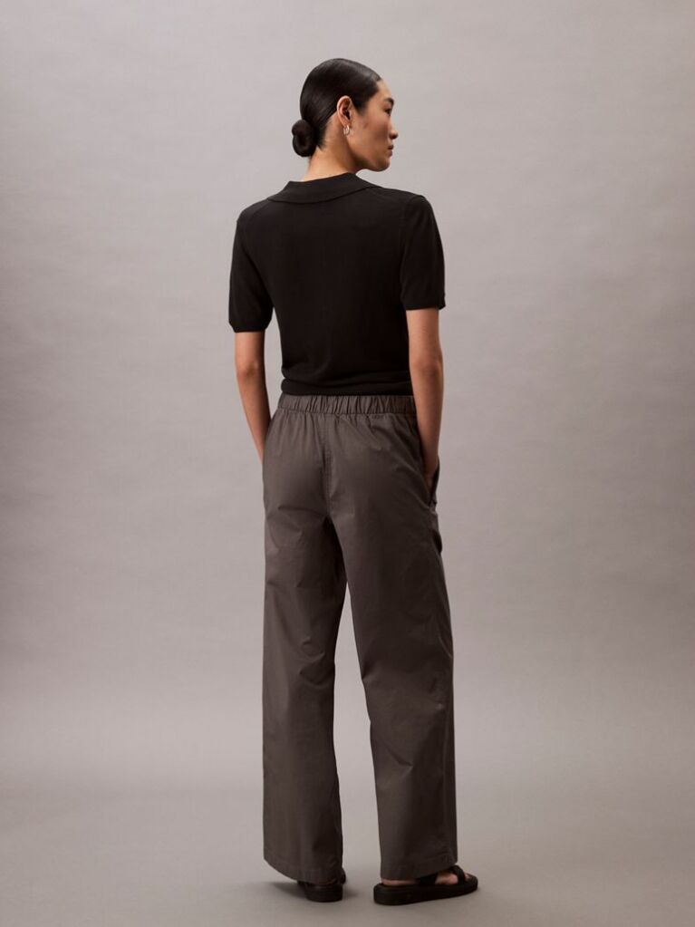 Gri Pantaloni Cargo Din Bumbac Elastic  Femei