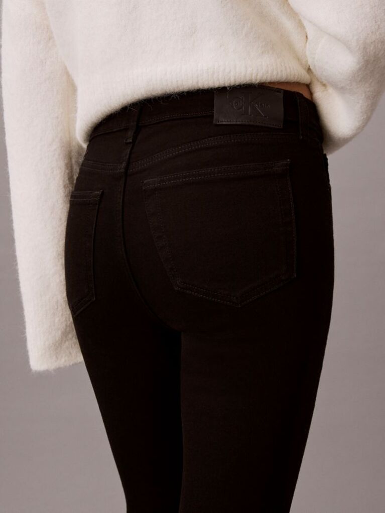 Negru Blugi Skinny Cu Talie Medie  Femei