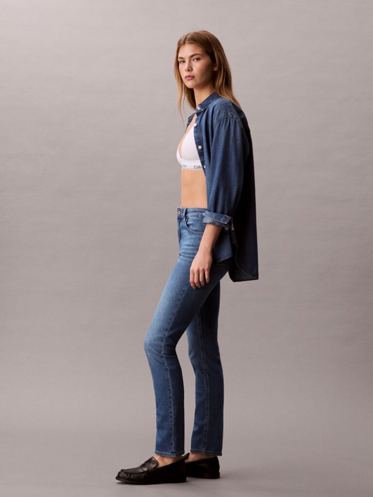 Denim Mid Rise Slim Jeans  Women