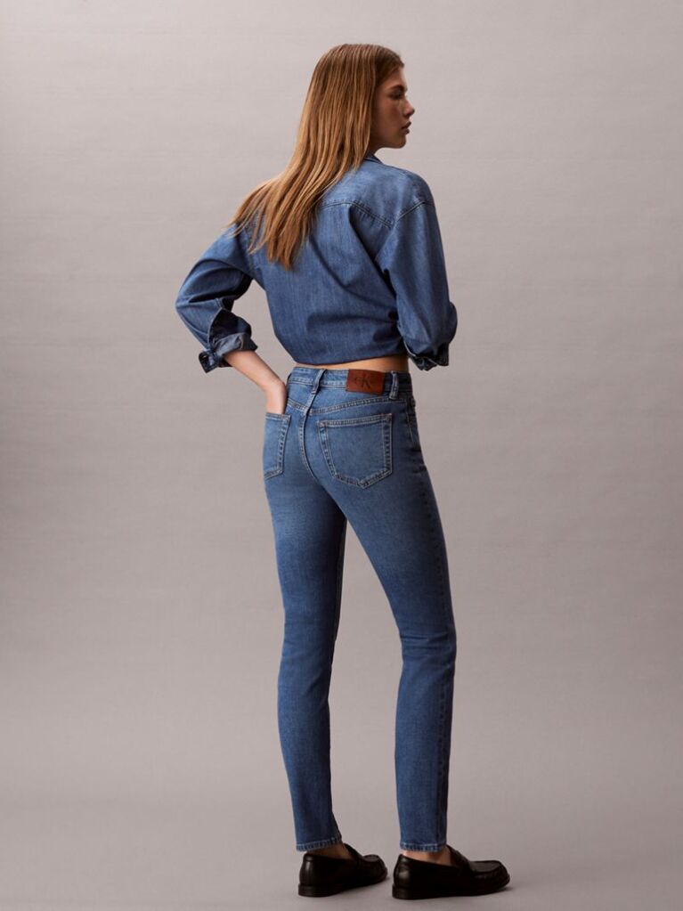 Denim Mid Rise Slim Jeans  Women