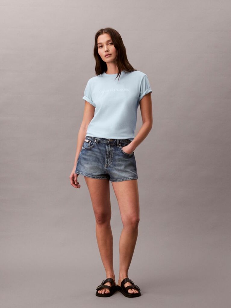 Albastru Tricou Cu Maneca Scurta  Femei