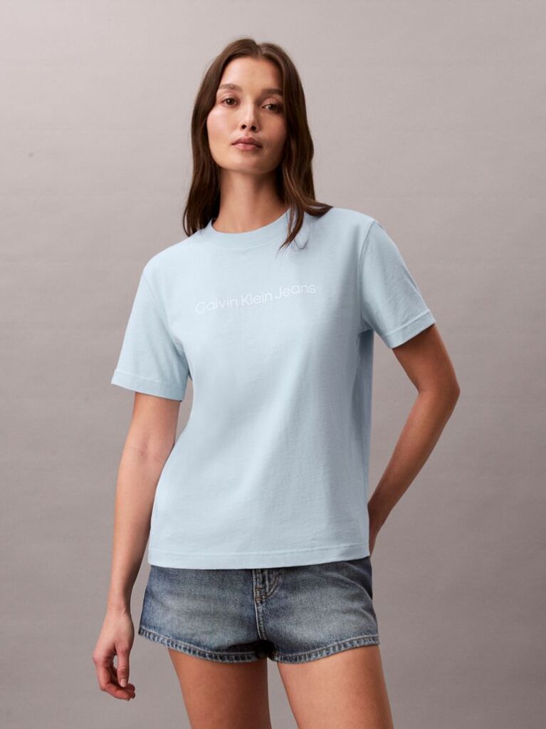 Albastru Tricou Cu Maneca Scurta  Femei