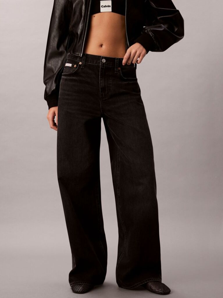 Negru Blugi Cu Croiala Wide Leg  Femei