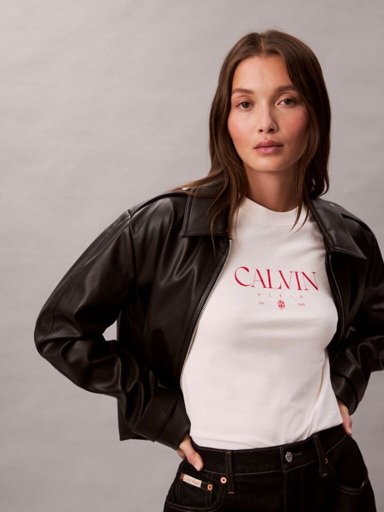 Alb Tricou Slim Cu Logo Grafic  Femei