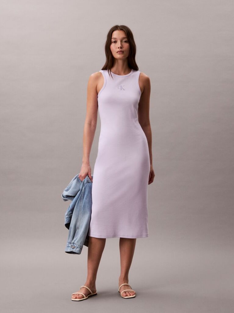 Mov Rochie Midi Tip Top Reiata Cu Monograma  Femei