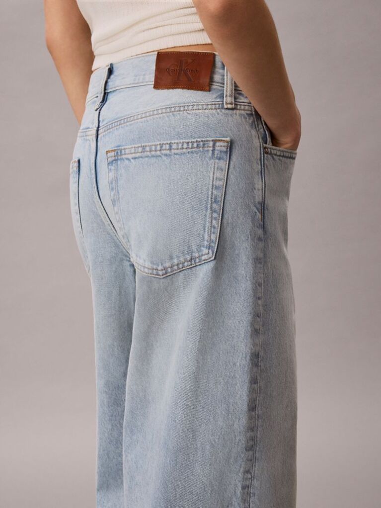 Denim Blugi Largi Cu Talie Joasa  Femei