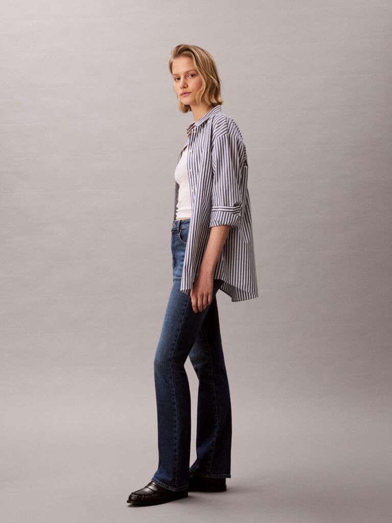 Denim Blugi Skinny Cu Croiala Bootcut  Femei
