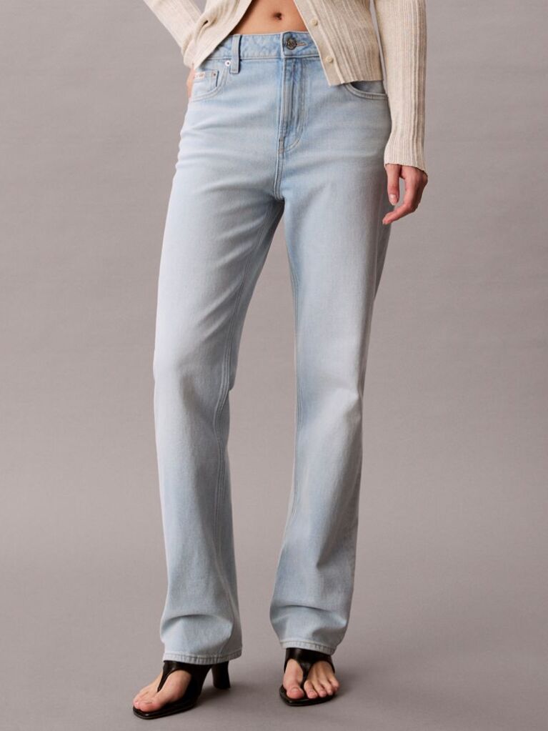 Denim Blugi Drepti Cu Talie Inalta  Femei