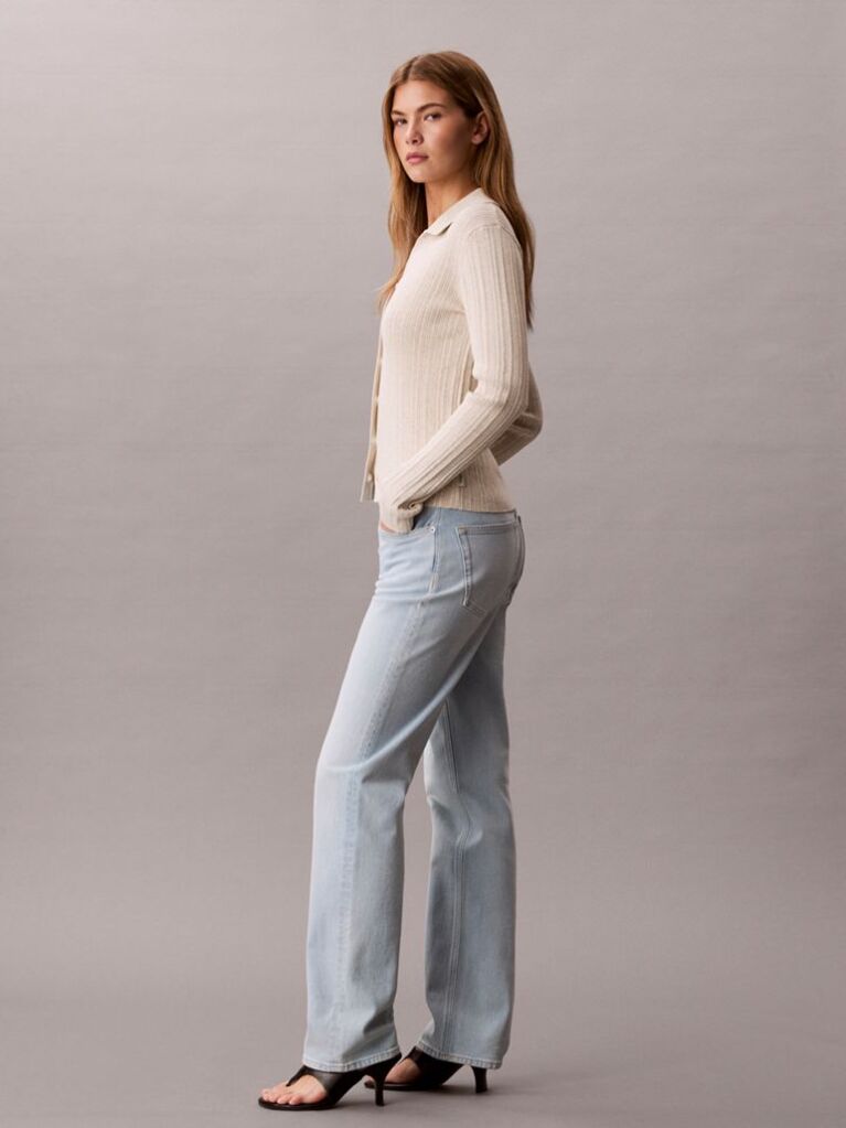 Denim Blugi Drepti Cu Talie Inalta  Femei