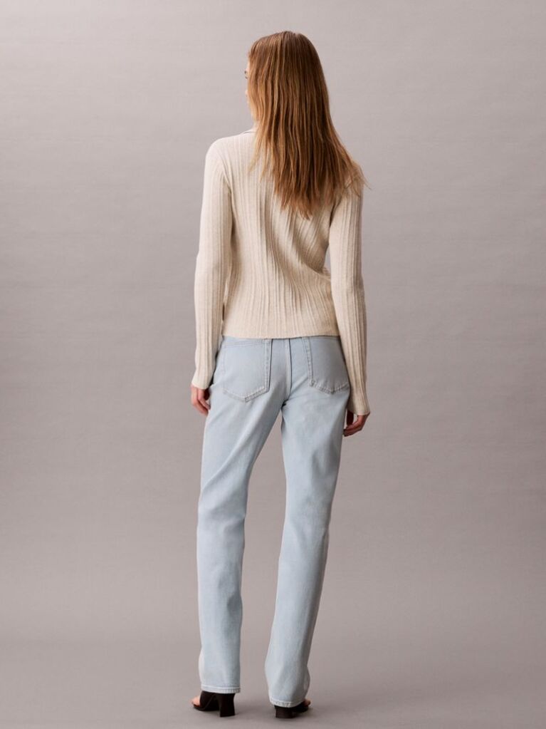 Denim Blugi Drepti Cu Talie Inalta  Femei