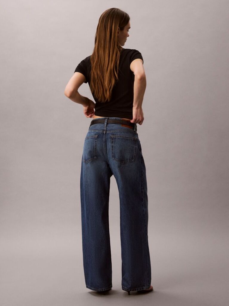Denim Blugi Cu Croiala Wide Leg  Femei