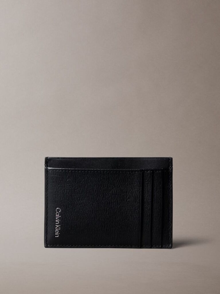 Negru Portcard Vertical Din Piele  Barbati