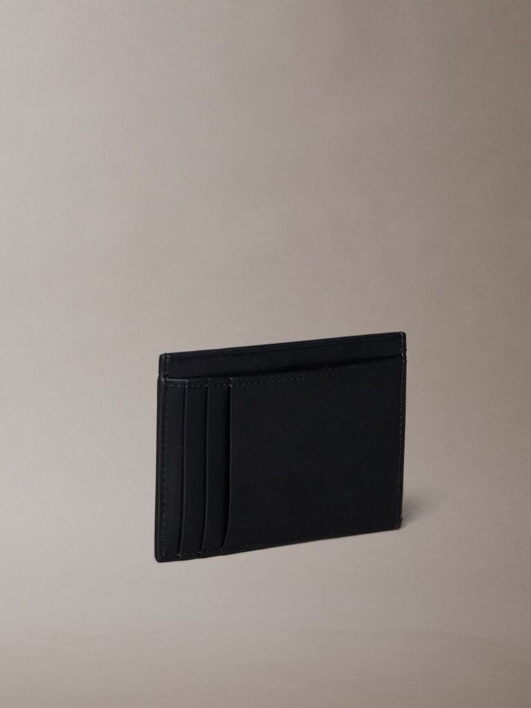 Negru Portcard Vertical Din Piele  Barbati
