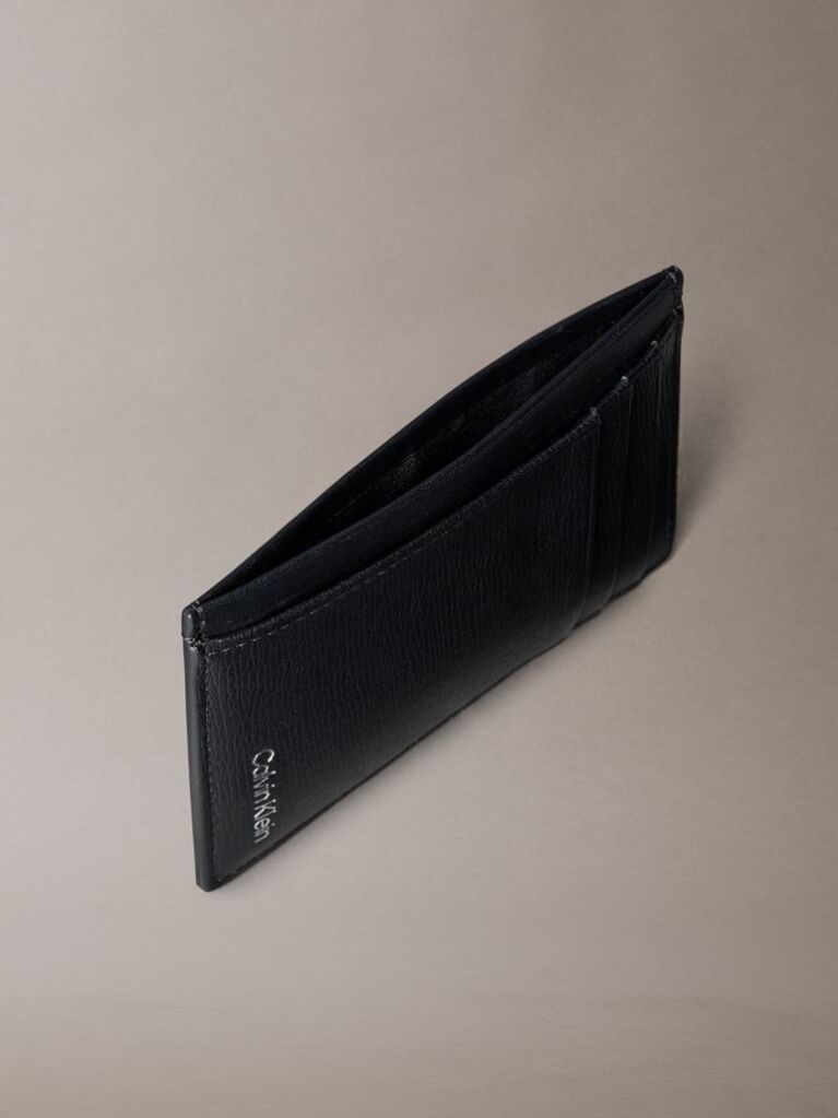 Negru Portcard Vertical Din Piele  Barbati