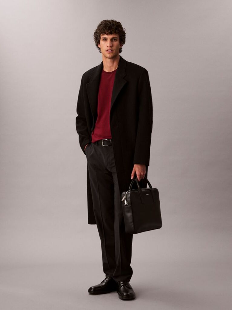 Black Micro Pebble Commuter Bag  Men