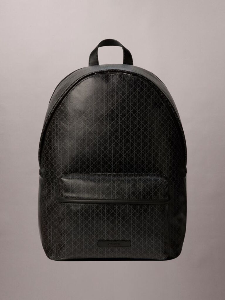 Negru Rucsac Din Canvas Imprimat Cu Emblema Logo  Barbati