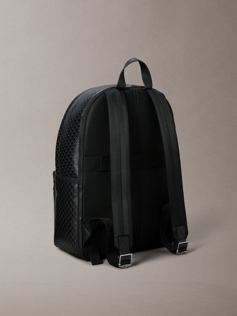 Negru Rucsac Din Canvas Imprimat Cu Emblema Logo  Barbati