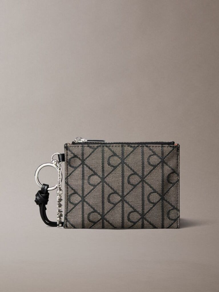 Multi Charm Pentru Geanta Din Jacquard Cu Logo Si Compartiment Cu Fermoar  Femei