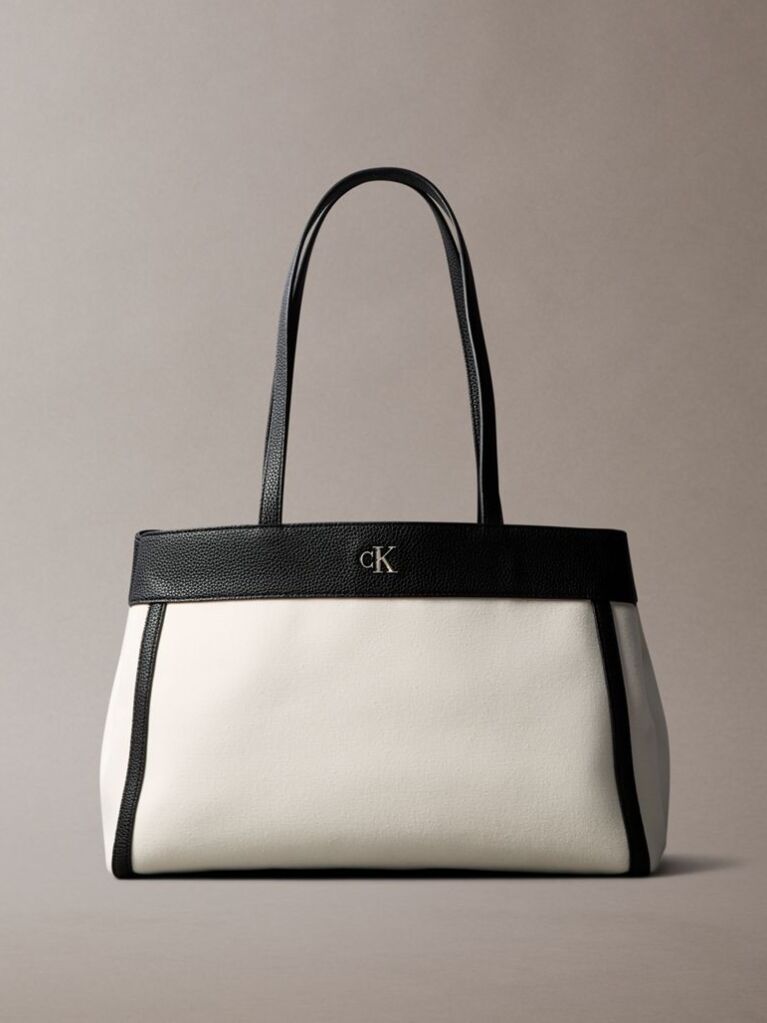 Alb Geanta Tote Din Bumbac Canvas  Femei